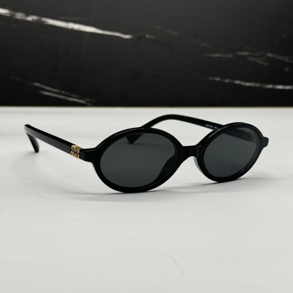NEW MU 04ZS 1AB5S0 MIU MIU SUNGLASSES MU04ZS 1AB5S0 BLACK SMU 04ZS WOMEN - Picture 6 of 13